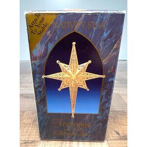 Fontanini Nativity Star Tree Topper Gold Filigree Christmas Decoration Roman Inc